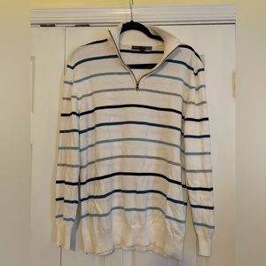 Old Navy size large, white and blue striped sweater
